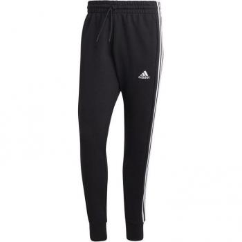 Pantalón adidas Essentials French Terry Tapered Cuff 3 Bandas para Hombre en Negro
