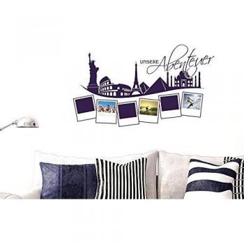 Graz Design - Adhesivo para pared, diseño de con marcos de fotos y texto en alemán unsere Abenteuer