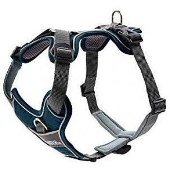 Arnés para Perro Hunter Divo, Talla L, Color Azul Oscuro y Gris