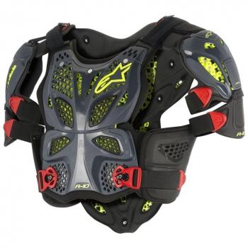 Protector De Pecho Mx Alpinestars A10 Anthracite-Negro-Rojo