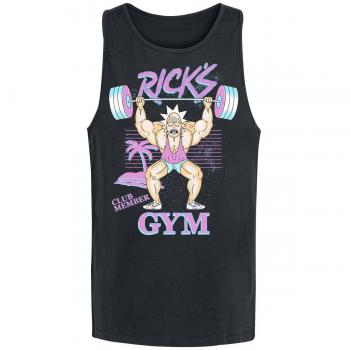 Rick And Morty Ricks Gym Camiseta Tirantes Negro L