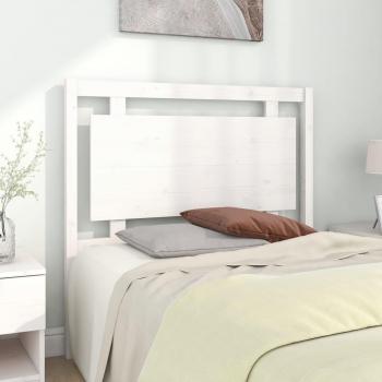 Cabecero para cama de madera maciza de pino blanco 105.5x4x100 cm