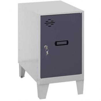 Casillero SIMONLOCKER DISM.MINI 475x300x500 con pies en gris/antracita, 1 compartimento de 30x50x57.5 cm