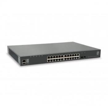 LevelOne GTL-2882 Managed L3 Gigabit Ethernet Switch with 28 Ports, 22x SFP, 2x SFP+, and Combo Gigabit Ports
