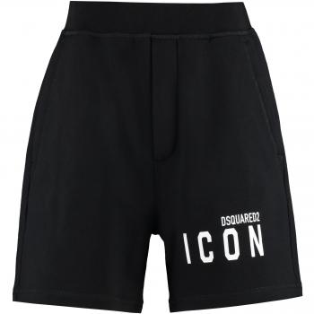 Dsquared2 Men's Black Casual Cotton Bermuda Shorts - Size 2XL