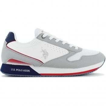 U.S. Polo Assn. Nobil 003 - Men's White Sneakers, EU44/US11, Polyester