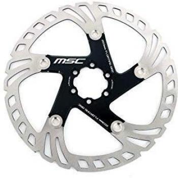 MSC Bikes Floatingbk Disco de Freno, Plata/Negro, 203 mm