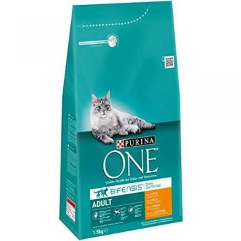 Purina One - Gato Adulto rico en Pollo y Cereales Integrales, 1,5 Kg