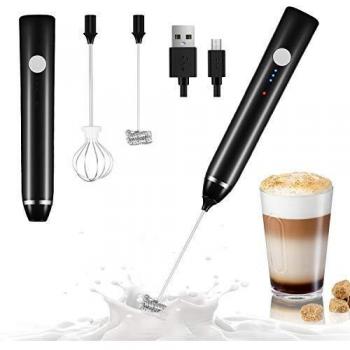Dallfoll Espumador de Leche Eléctrico, USB recargable batidor eléctrico, vaporizador de leche, Bubbler leche para Latte, capuchino, huevo batidoo
