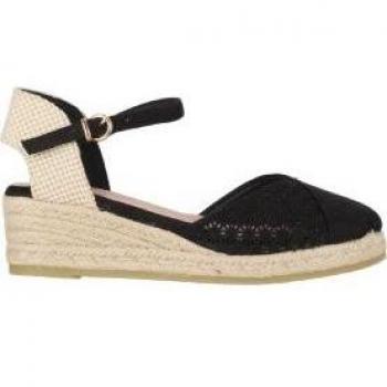Chika10 Alpargatas de Cuña New Ursula 01 Negro