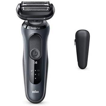 Braun Series 6 60-N1000s SensoFlex Electric Shaver with Precision Trimmer, Wet & Dry, Rechargeable, Black/Grey