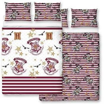 Harry Potter Funda nórdica para Cama de Matrimonio con diseño de Muggles | Reversible de Dos Caras Oficial de Harry Potter Blanco Funda de edredón con Funda de Almohada a Juego