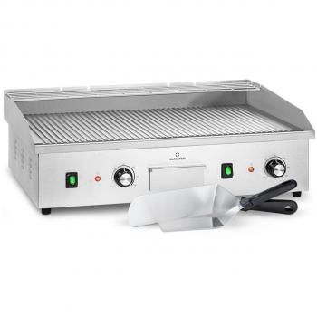 Klarstein Grillmeile 4400 - Parrilla eléctrica de acero inoxidable con 2x2200W