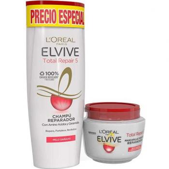L'OREAL PARIS Elvive Pack de Champú 250 ml y Mascarilla 310 ml Total Repair 5
