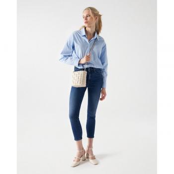 Salsa Jeans Women's High-Waisted Push-In Cropped Skinny Denim - Faith Model