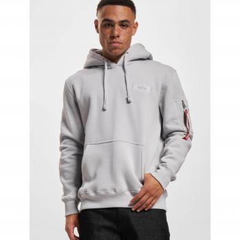 Alpha Industries Pastel Grey Back Print Hoodie for Men