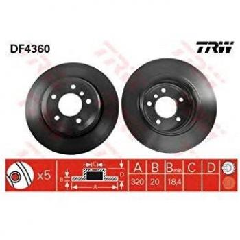 TRW DF4360 Rotores de Discos de Frenos