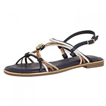 Sandalia de Mujer Tamaris 28154-20 Navy, Cómoda, Plana, Verano, Talla 40 EU