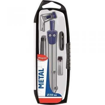 Maped - Kit de Compás y Accesorios, 5 Piezas con Mina de 2mm
