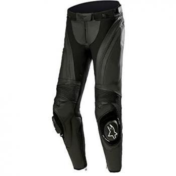 Pantalones de Moto para Mujer Alpinestars Stella Missile V3 Negro-Blanco, Cuero, Talla 48