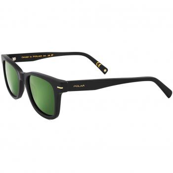 Gafa de sol Polar GOLD 154, color negro mate con lentes verdes polarizados, modelo para hombre