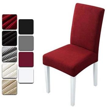 Dioxide Fundas para Sillas Pack de 4 Fundas Sillas Comedor, Fundas Elásticas Chair Covers Lavables Desmontables
