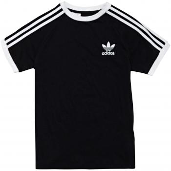 adidas 3STRIPES tee T-Shirt, Unisex-Child, Black/White, 7 Years