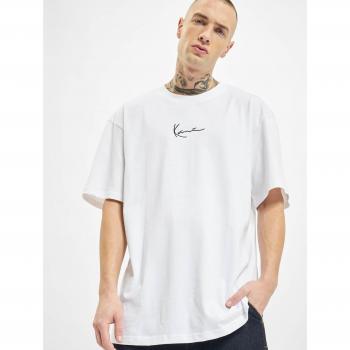 Camiseta Karl Kani Small Signature Blanca Regular Fit XL con Bordado de Etiqueta