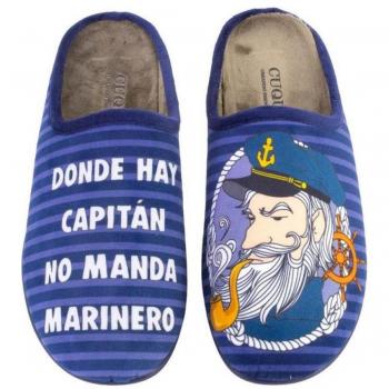 CUQUE 597 Zapatillas de casa de hombre azul marino