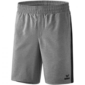 erima Premium One 2.0 – Pantalones Cortos, Todo el año, Hombre, Color Grau Melange/Schwarz, tamaño Medium