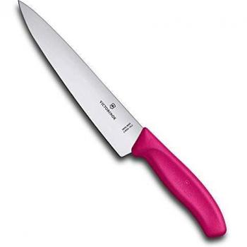 Cuchillo de Chef Victorinox Swiss Classic 19 cm, Hoja Extra Afilada, Mango Ergonómico, Acero Inoxidable, Rosa