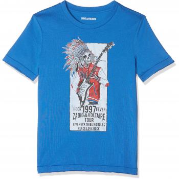 ZADIG&VOLTAIRE tee-Shirt Manches Courtes, Camiseta para Niños, Azul