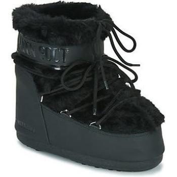 Moon Boot Icon Low Faux Fur Women's Snow Boots in Black