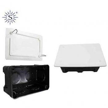 Edp 60107 Caja Rectangular con Garra Metalica, 50 X 100mm, Blanco
