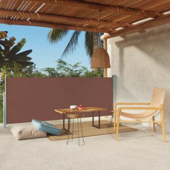 Retractable Side Awning for Patio 46.1x118.1 Brown