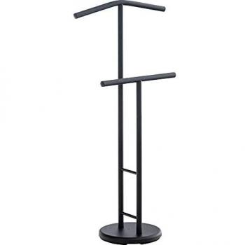 Galán de Noche CLP Raymon Negro con Percha y Barra para Pantalones Metal Negro