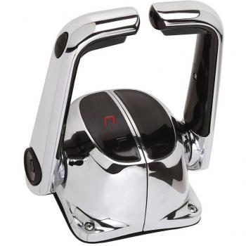Uflex B502CHT/L Twin Lever Top Mount Control with Neutral Lock & Trim Switch - Chrome