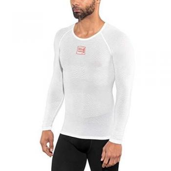 Compressport - 3D Thermo UltraLight LS Shirt, color white, talla L