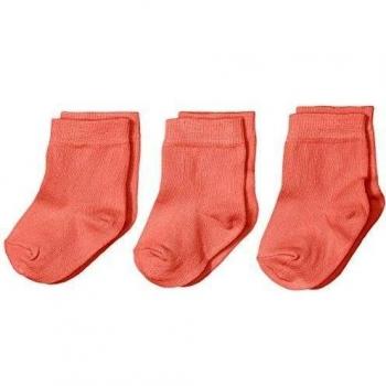 Melton 3er-Pack BASIC-Socken - Calcetines Bebé-Niña, color rojo, talla 16