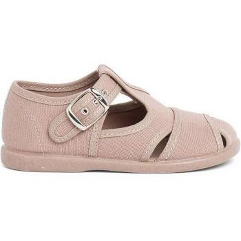 Pisamonas Sandalias Pepitos de Lona Abiertos para Bebé Niño con Hebilla