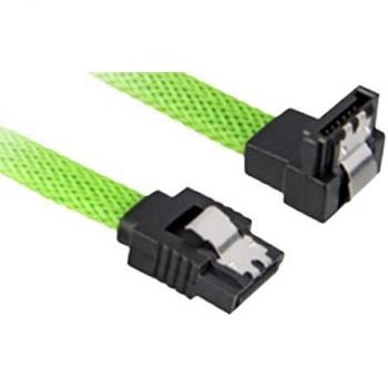Cable SATA 3 de 0,3 m con conector SATA de 7 pines en color negro.
