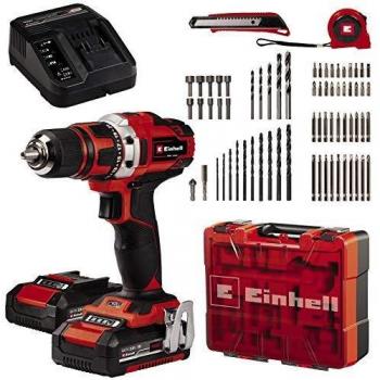 Einhell Set de taladro atornilador con batería TE-CD 18/40 Li + 69