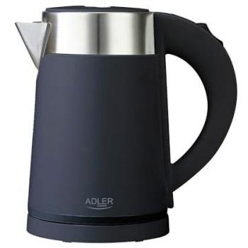 Hervidor Eléctrico Compacto Adler AD 1372B - 0.6L, 800W, Doble Pared, Negro