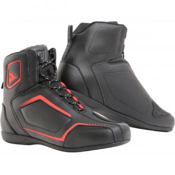 Dainese 1775183_P75_42 Zapatos para Moto, Negro/Fluo Rojo, 42
