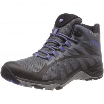 Merrell Siren Edge Q2 Mid Waterproof, Botas de Senderismo para Mujer, Negro Black, 40.5 EU