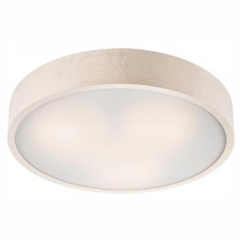 Lámpara de Techo Eveline EPIKASA, Madera y Vidrio, Color Blanco, 8x47x47 cm