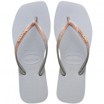 Chanclas de mujer Havaianas Square Glitter con puntera cuadrada y brillo glamuroso