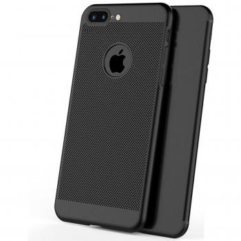 iPhone 6/6S caso, xinrd refrigeración transpirable malla Back – Carcasa y protector de pantalla para Apple Iphone 6/6S 4.7 , color negro