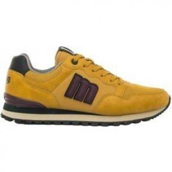 Mustang - Zapatillas Joggo para Hombre Running Bajas con Cierre de Cordones en Color Mostaza