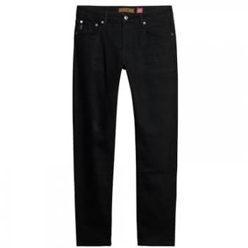 Jeans Entallados Superdry para Hombre Venom Washed Negro 34/34 - Algodón Orgánico, Sostenible, Casual